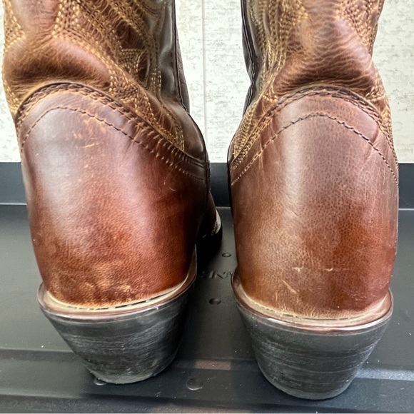 LAREDO Mens Rust Breakout Leather Cowboy Western Boots Size 9 - Picture 6 of 15